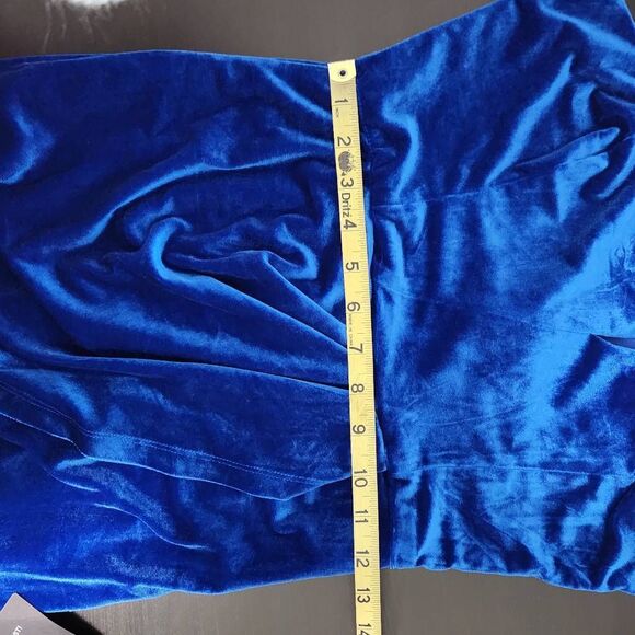 Lulus Blue Velvet Cocktail Mini Dress NWT Size Small Blue Velvet Dress - Picture 11 of 11